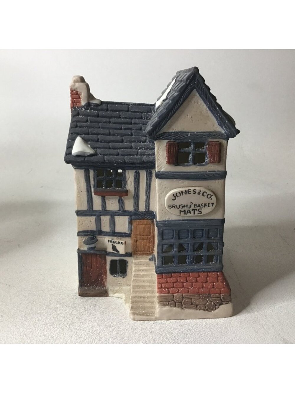 VTG Dept 56 Shops of Dickens Village 1985 Jones & Co. Brush and Basket Mats Shop
